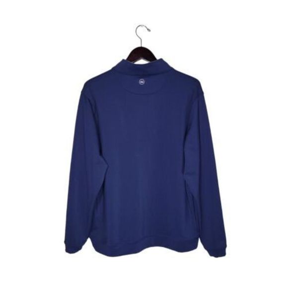 Peter Millar Men's Long Sleeves Quarter-Zip  Stretch Navy  Sweater Size XL - Picture 2 of 9